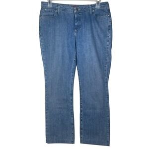 Wrangler Womens Medium Wash Straight Leg Jeans Blue Denim 12P‎ Americana cowgirl